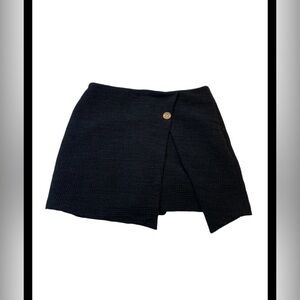 Zara Black Tweed Skort